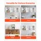 White Wall-Mounted Laundry Cabinet with 3 Doors and Adjustable Shelves 54 in